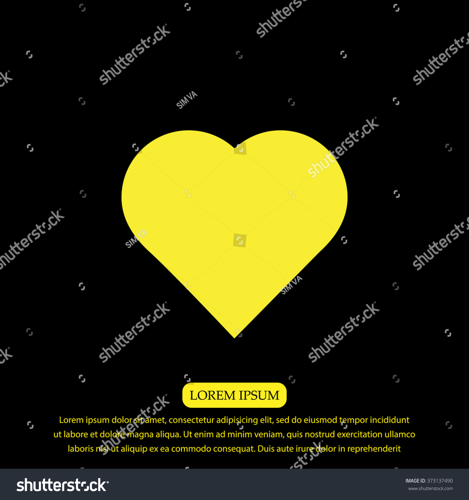Hart Icon Stock Vector (Royalty Free) 373137490 | Shutterstock