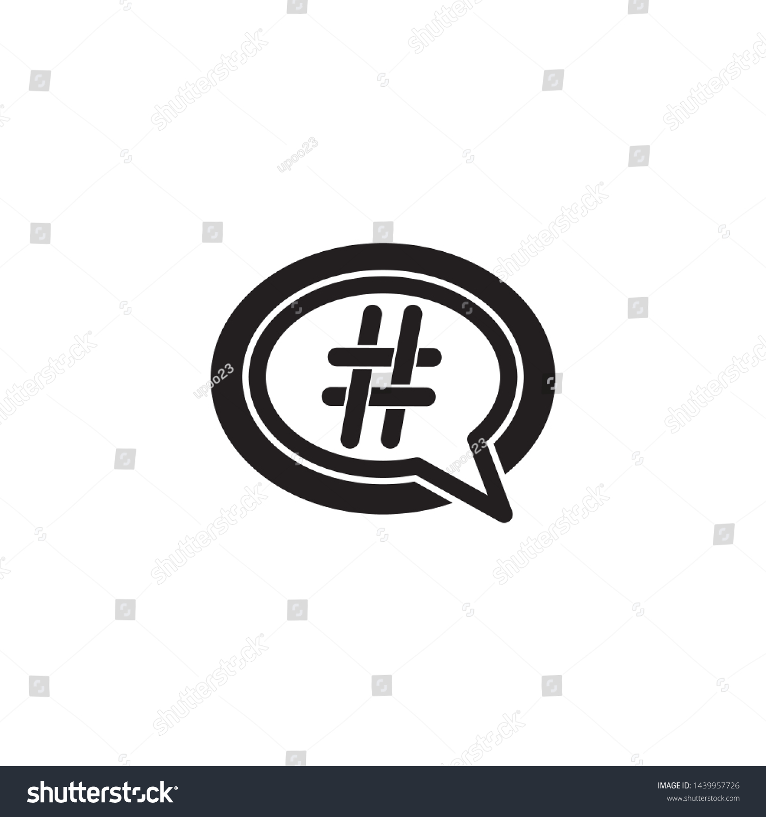 Hashtag Icon Vector Hashtag Mark Icon Stock Vector Royalty Free 1439957726 Shutterstock