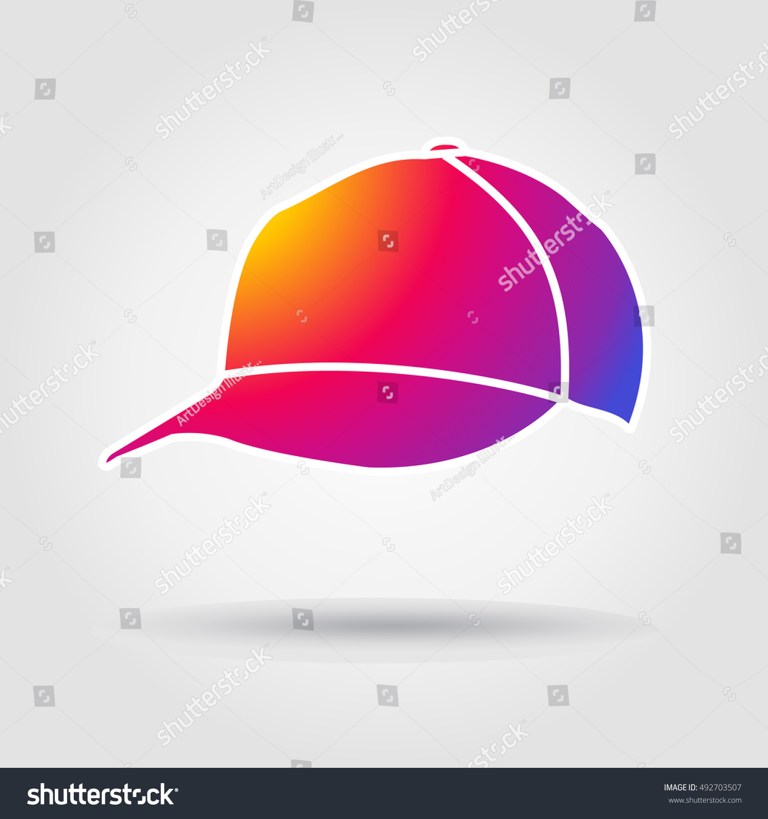 Hat Icon Baseball Hat Icon Instagram Stock Vector Royalty Free