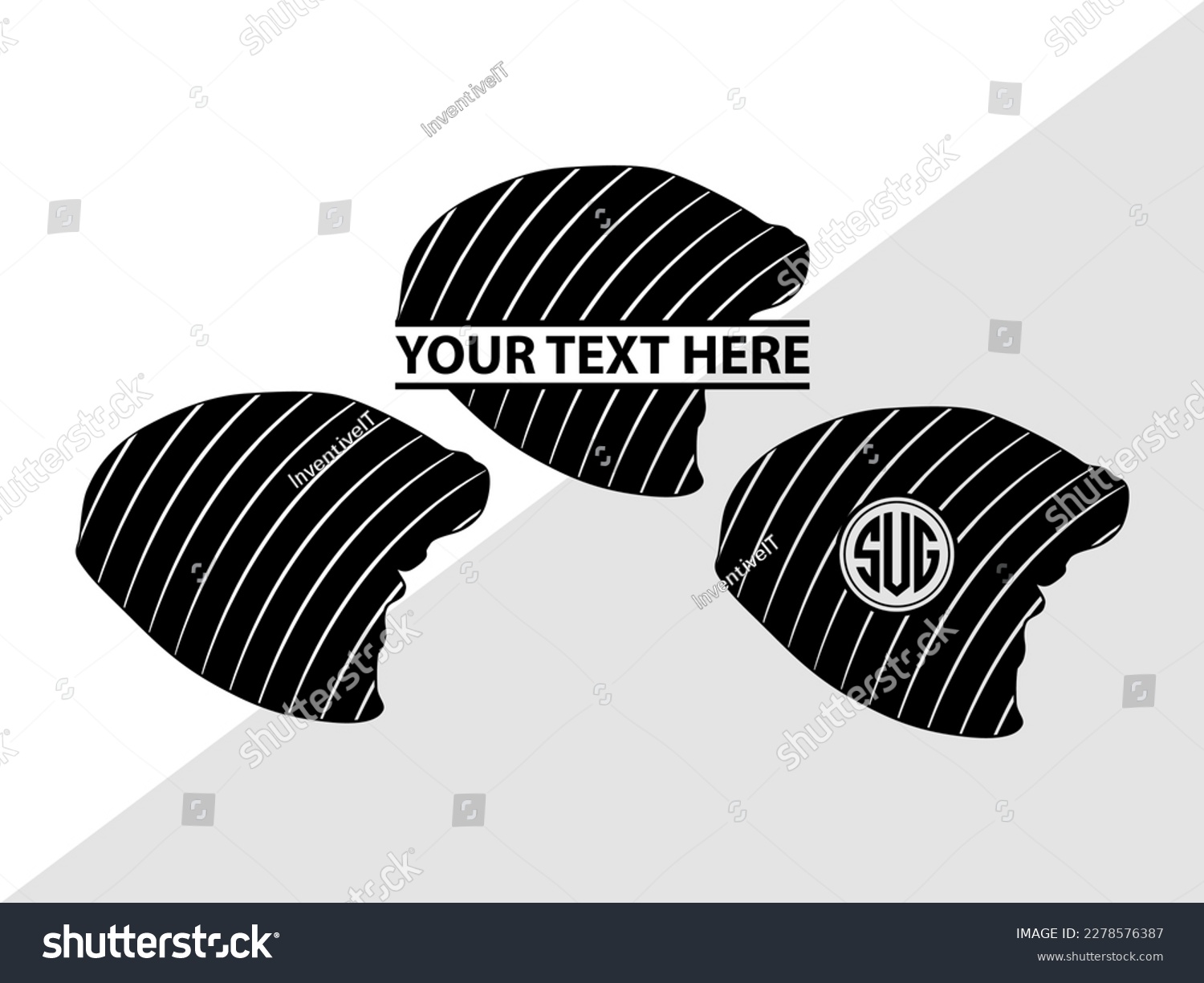 SVG of Hat SVG Monogram Vector Illustration Silhouette svg