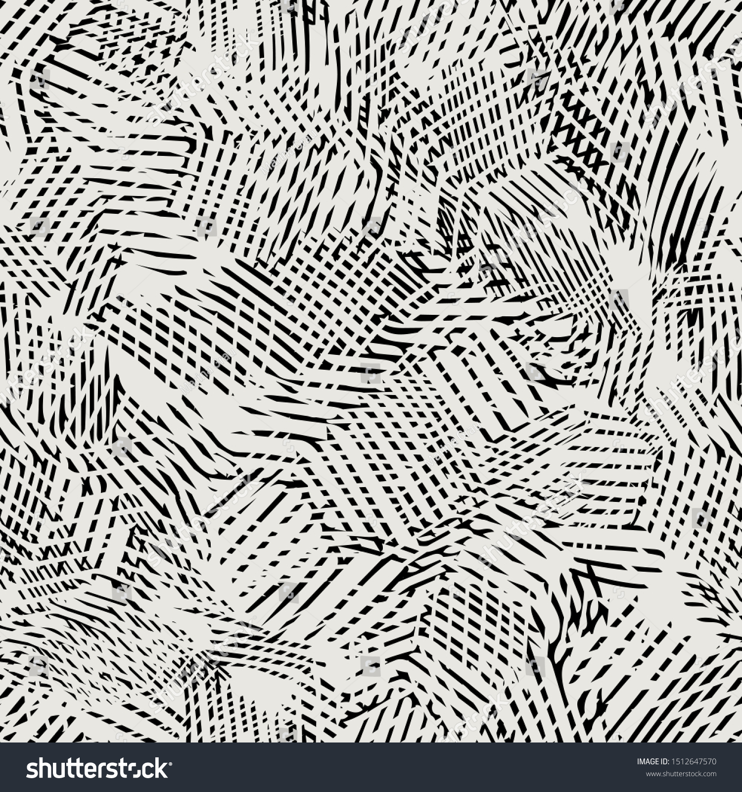 Hatching Seamless Pattern Hand Drawn Vector Stock Vector (Royalty Free ...