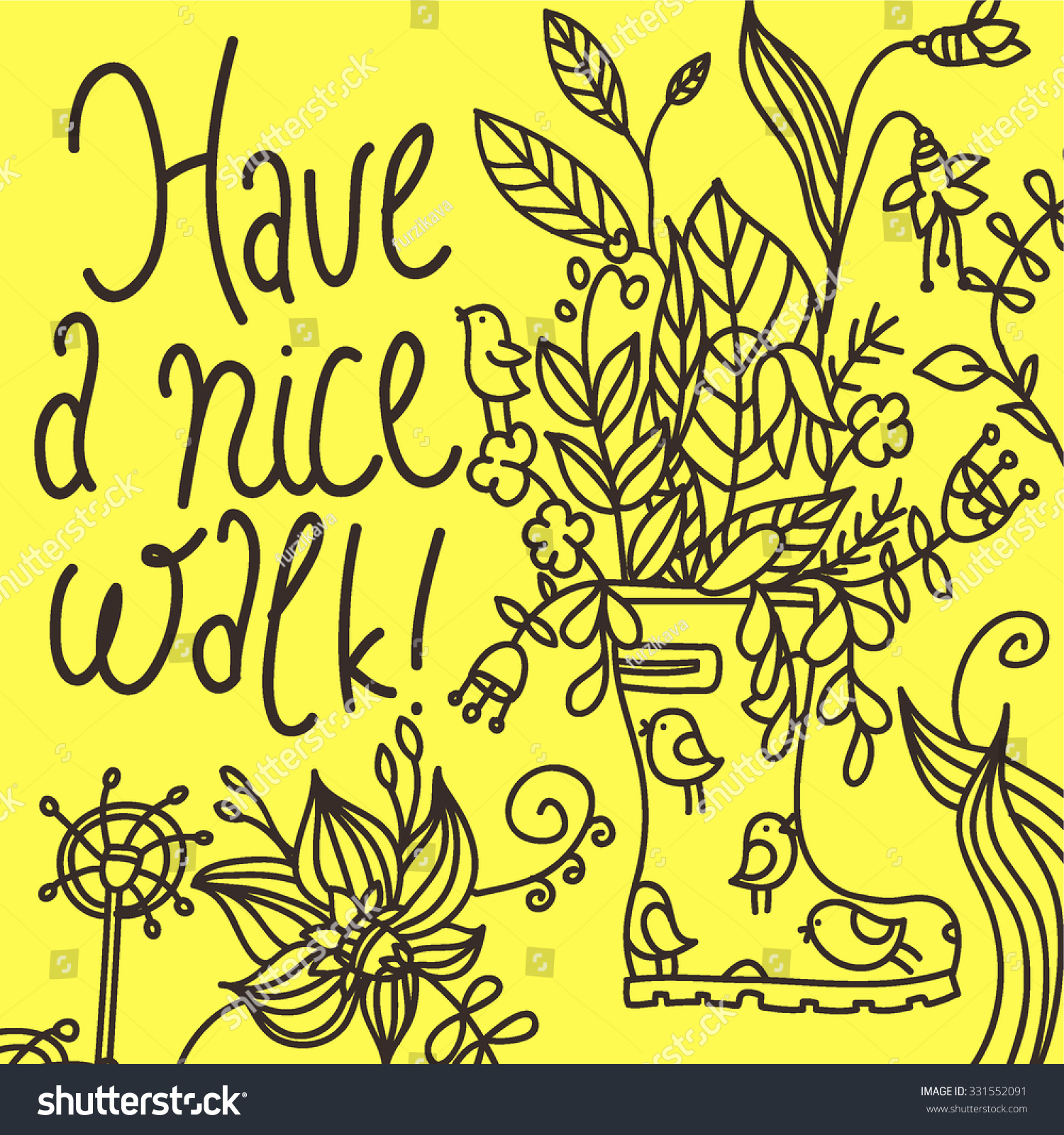 have-nice-walk-handwritten-words-rubber-stock-vector-royalty-free