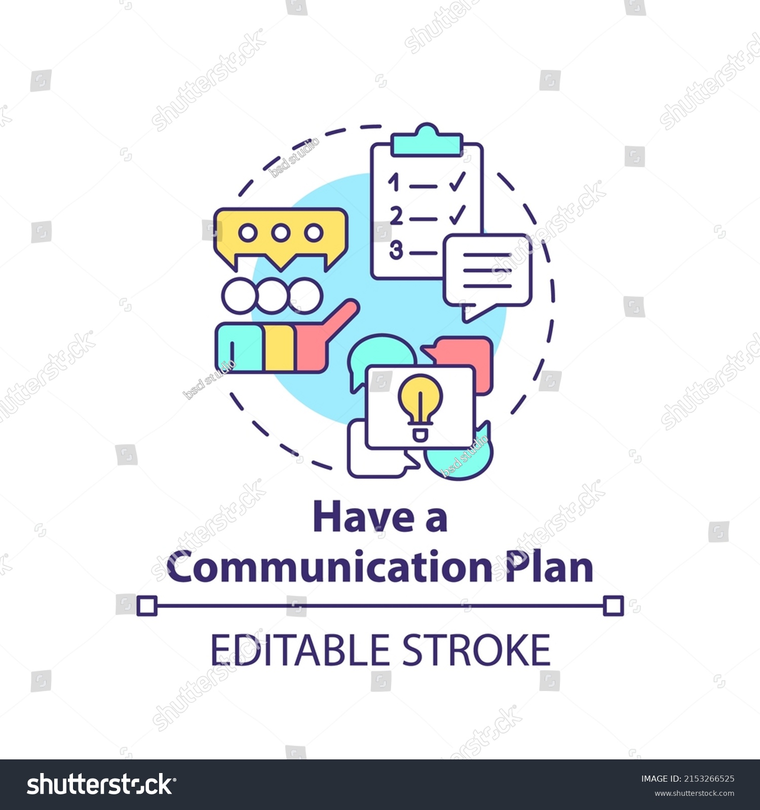 Have Communication Plan Concept Icon Project Stock Vector (Royalty Free ...