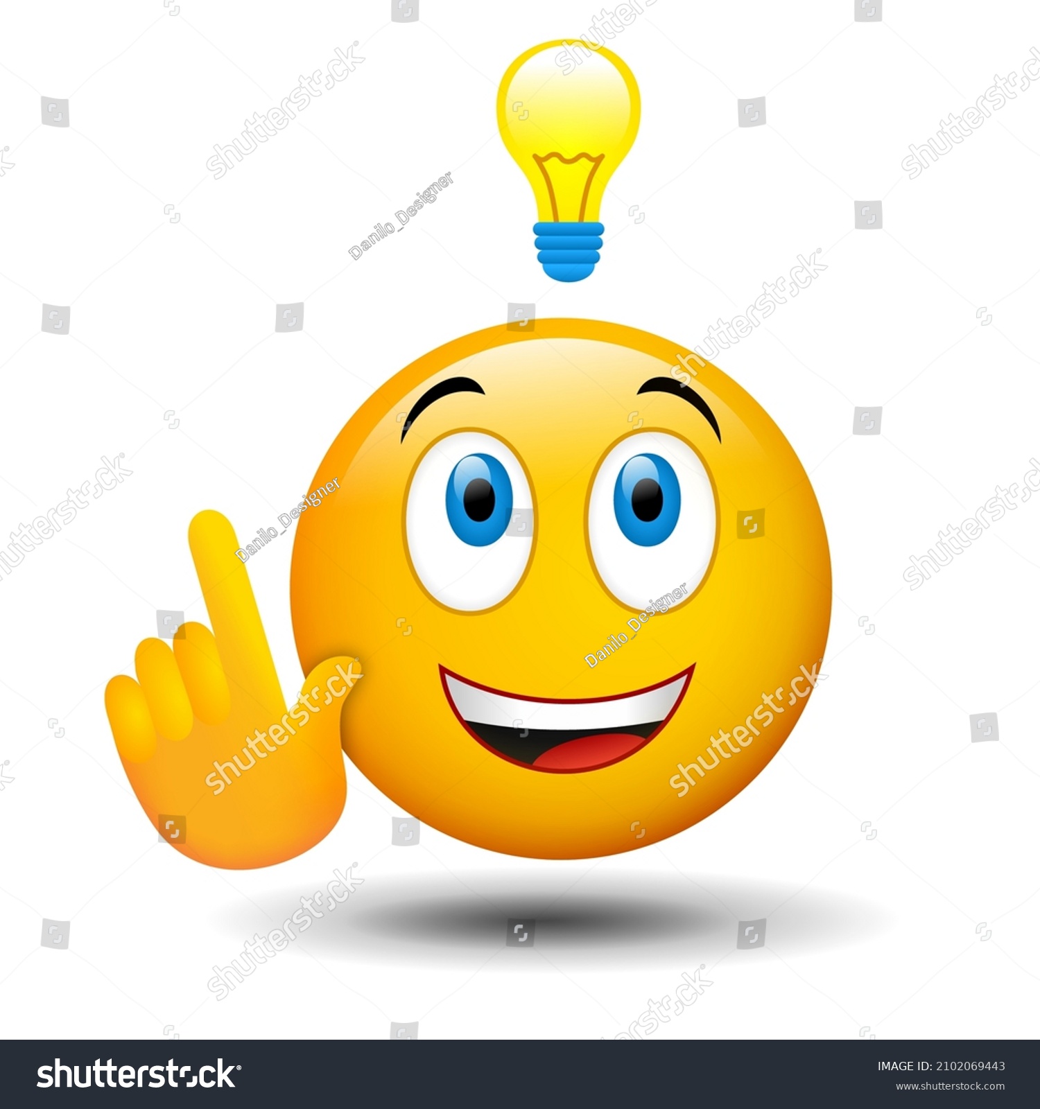 Having Idea Vector Emoticon Stock Vector (Royalty Free) 2102069443