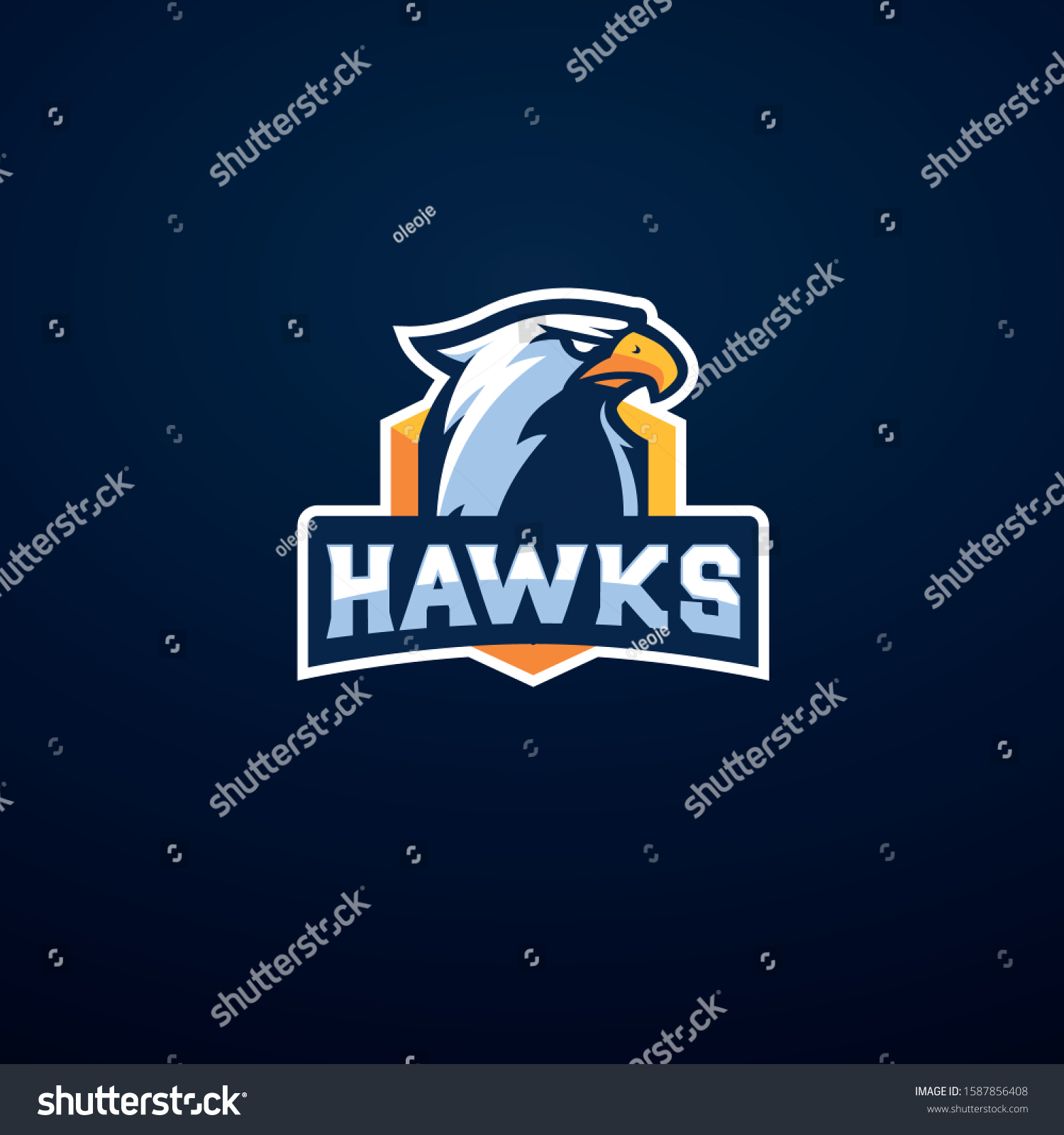 Hawk Logo Mascot Vector Esport Gaming Stock Vector Royalty Free