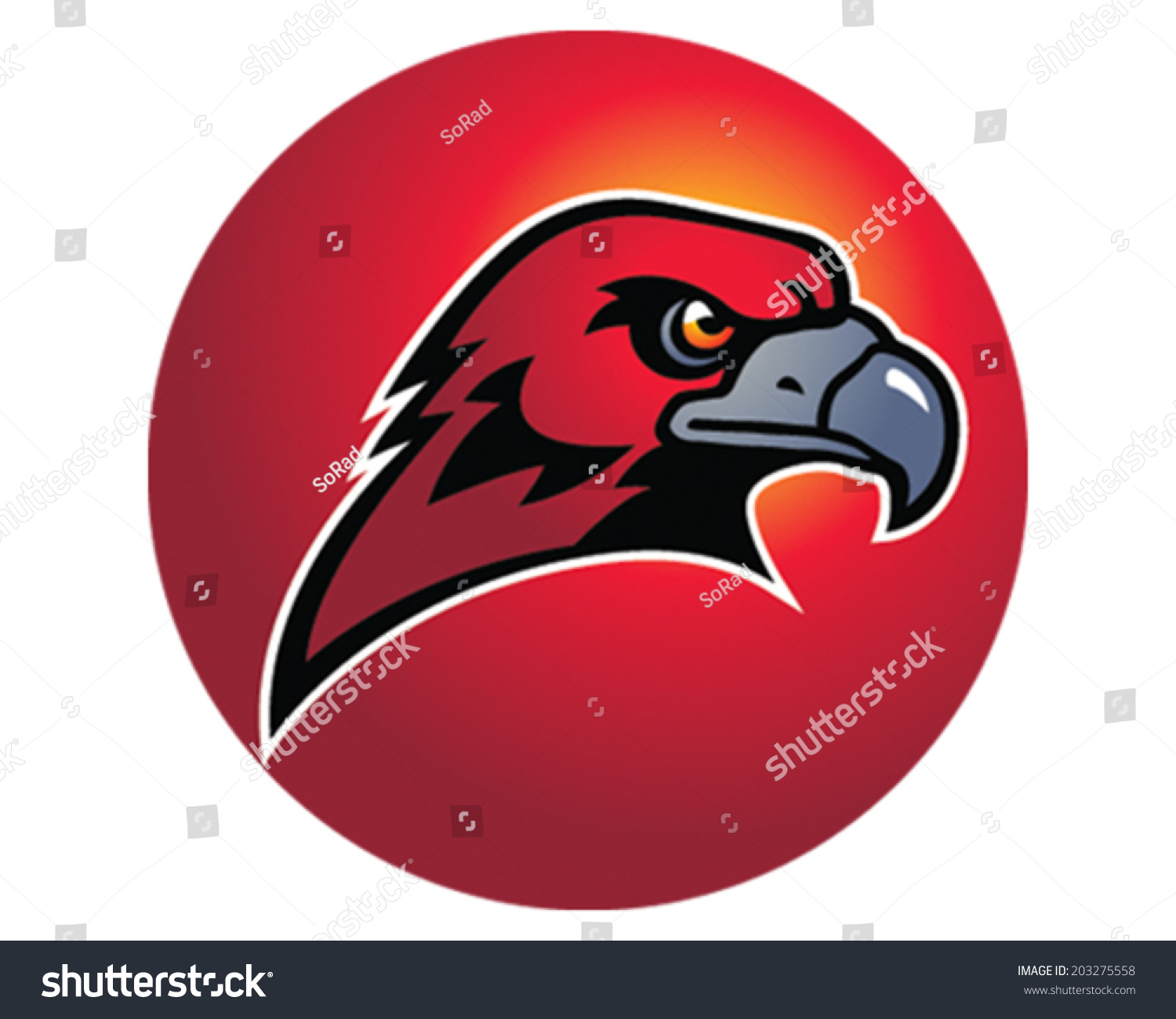 Hawk Mascot Stock Vector 203275558 - Shutterstock