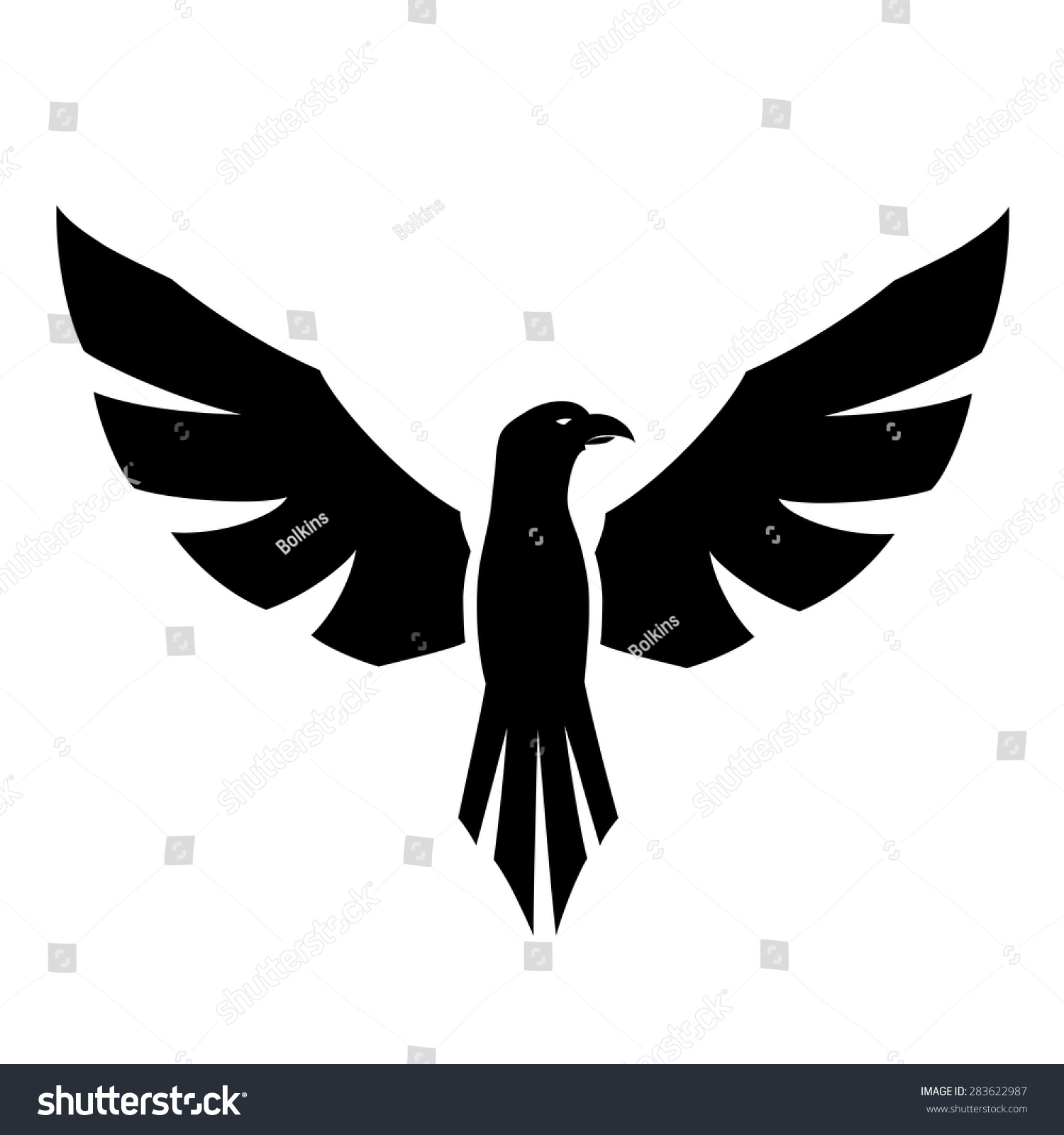 Hawk Tattoo Stock Vector Royalty Free 283622987
