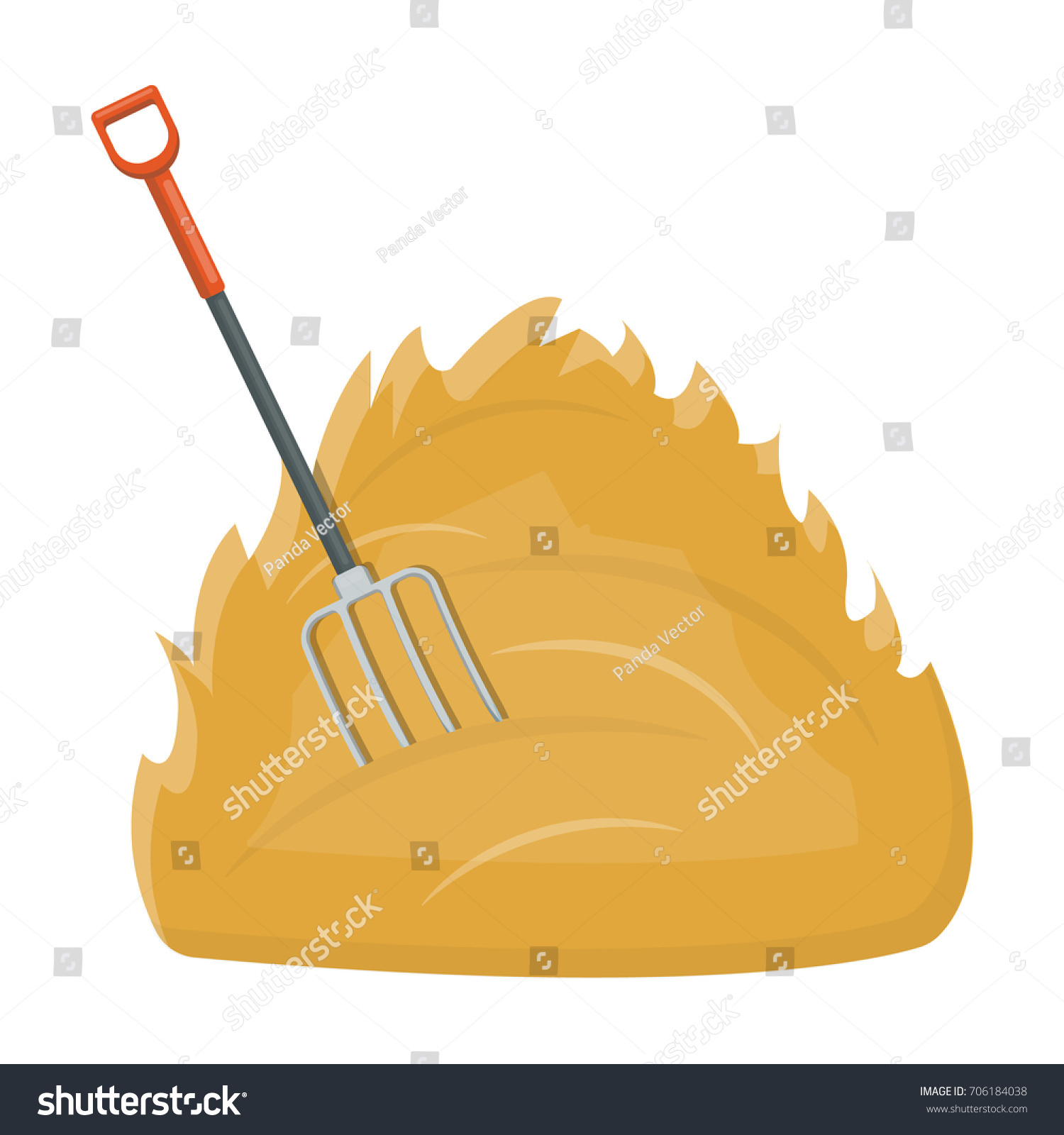 Hay Single Icon Cartoon Style Vector Stock Vector 706184038 - Shutterstock