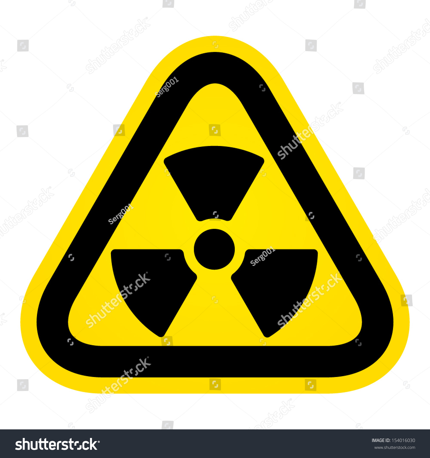 Hazard Radioactivity Sign Stock Vector (Royalty Free) 154016030 ...