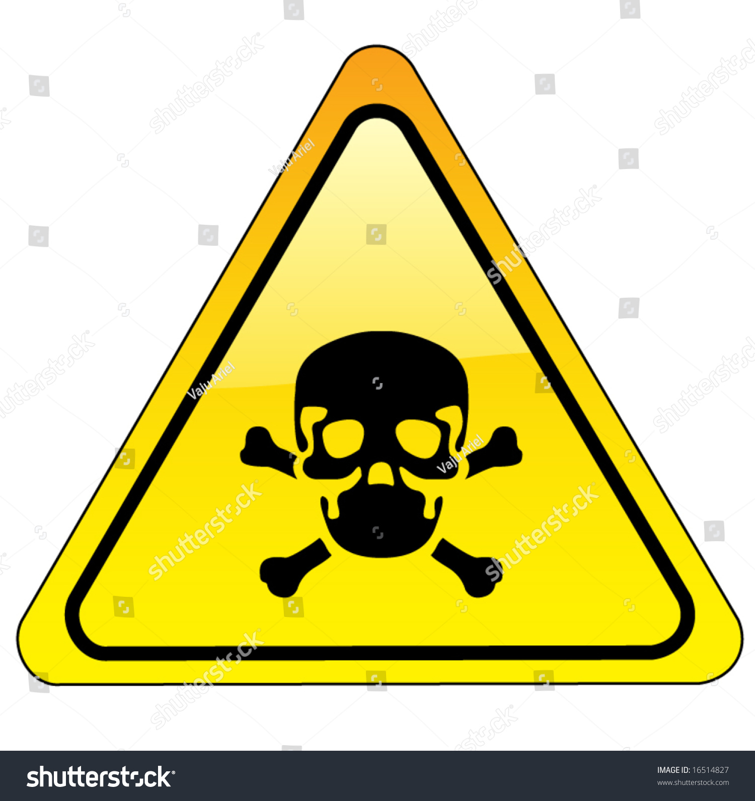 Hazard Sign - Caution Poison Stock Vector Illustration 16514827 ...