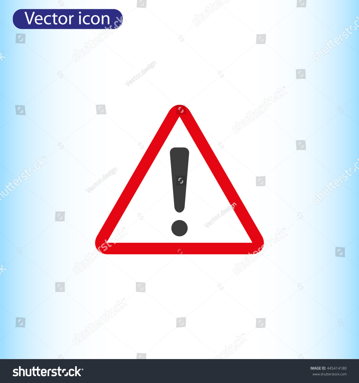 Hazard Warning Attention Sign Stock Vector (Royalty Free) 445414180