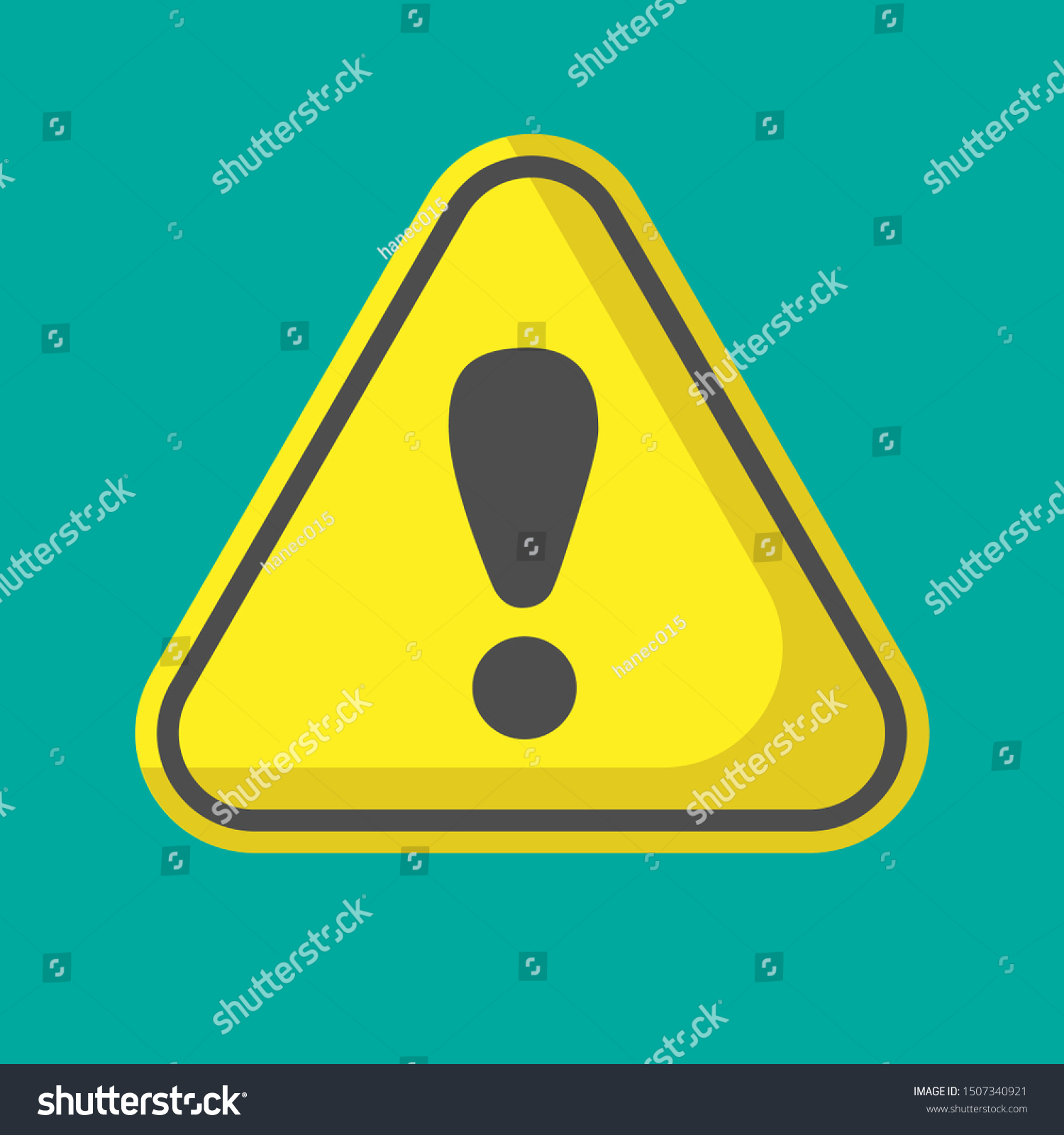 Hazard Warning Sign Exclamation Mark Symbol Stock Vector (Royalty Free ...