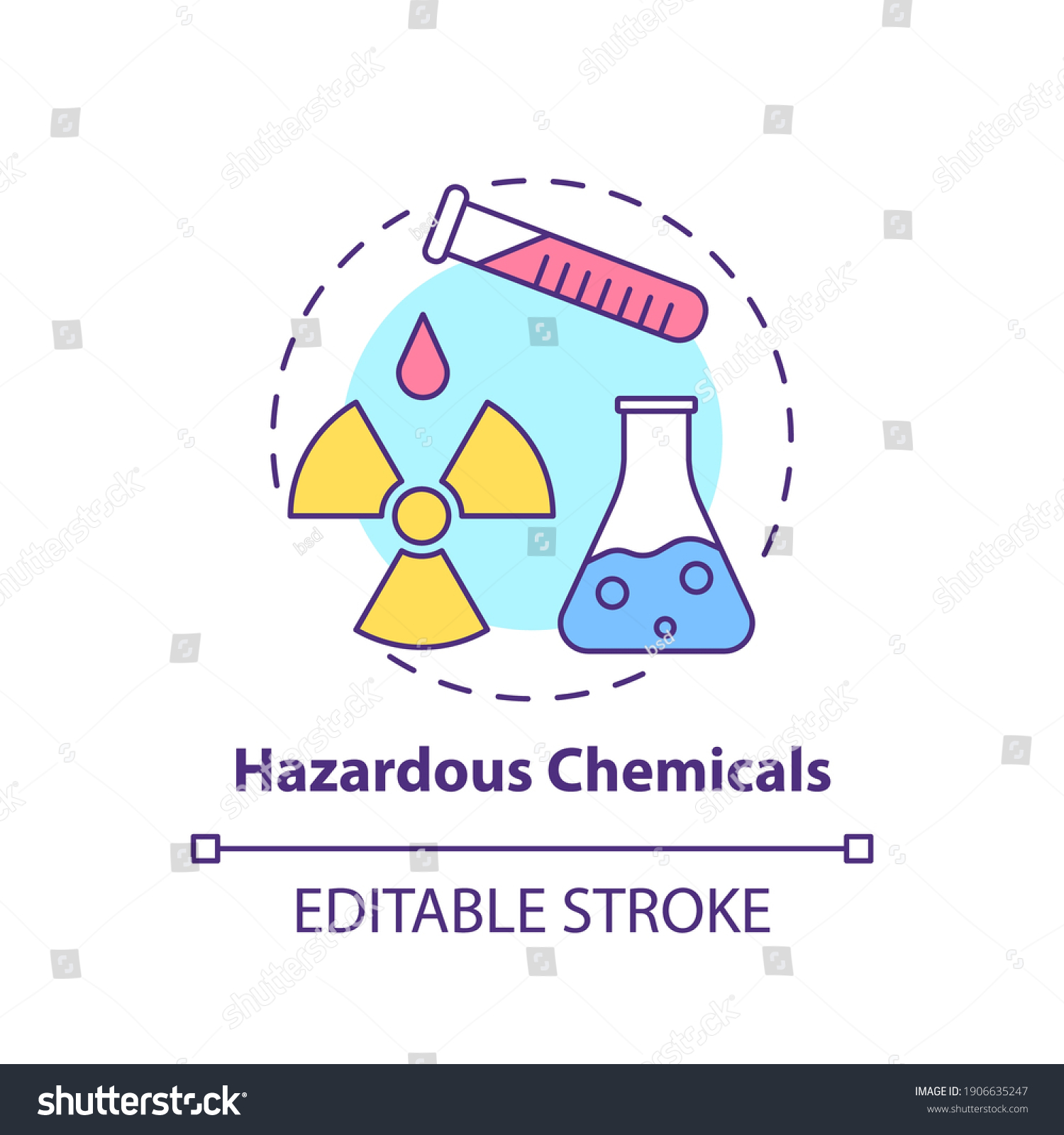 Hazardous Chemicals Concept Icon Workplace Safety Stock Vector Royalty