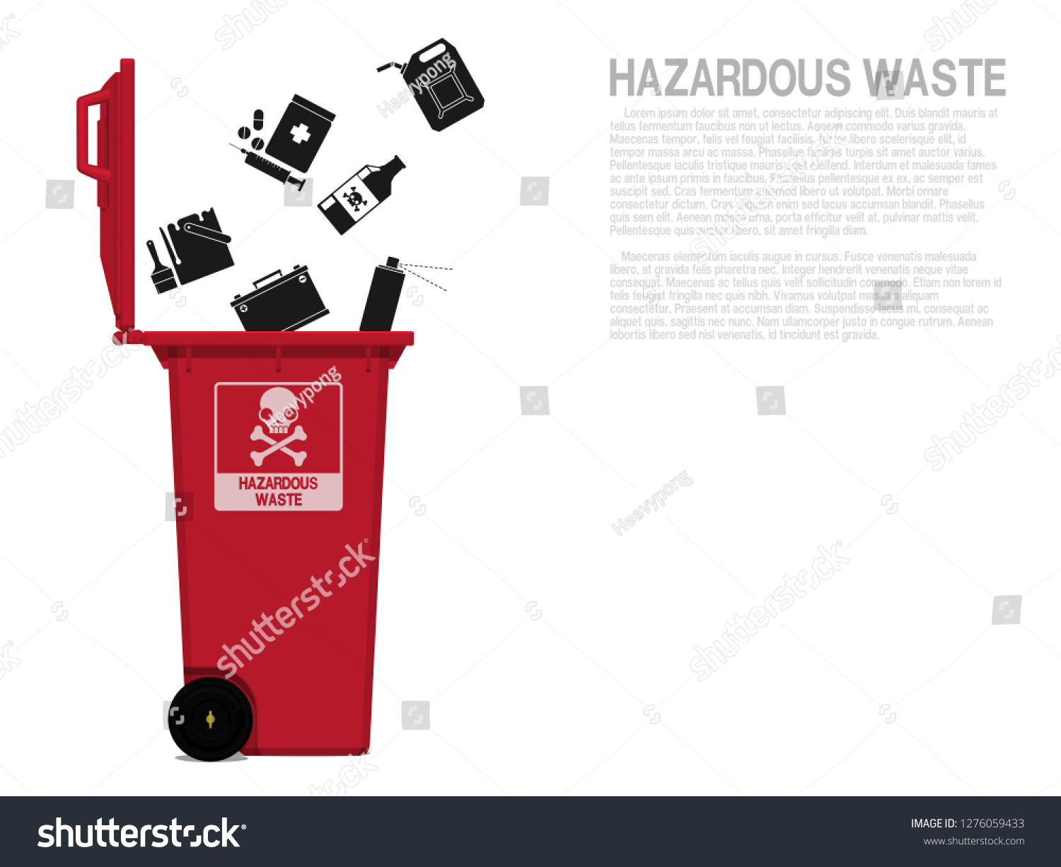 Hazardous Waste Icon Falling Bin Stock Vector Royalty Free 1276059433 Hazardous Waste Icon Falling Bin Stock Vector Royalty Free 1276059433