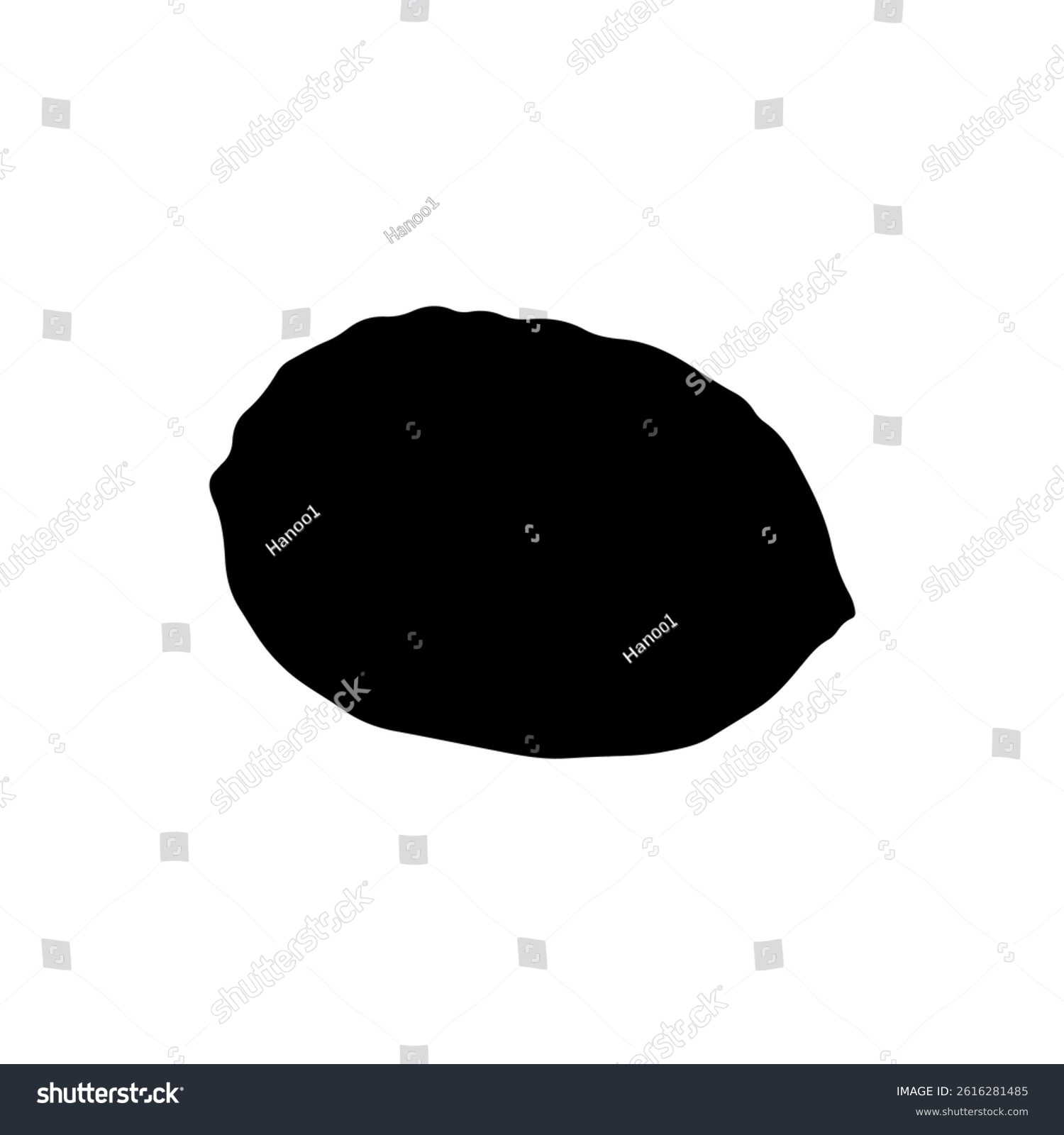 recommend clip art: Hazelnut silhouette icon vector flat design.