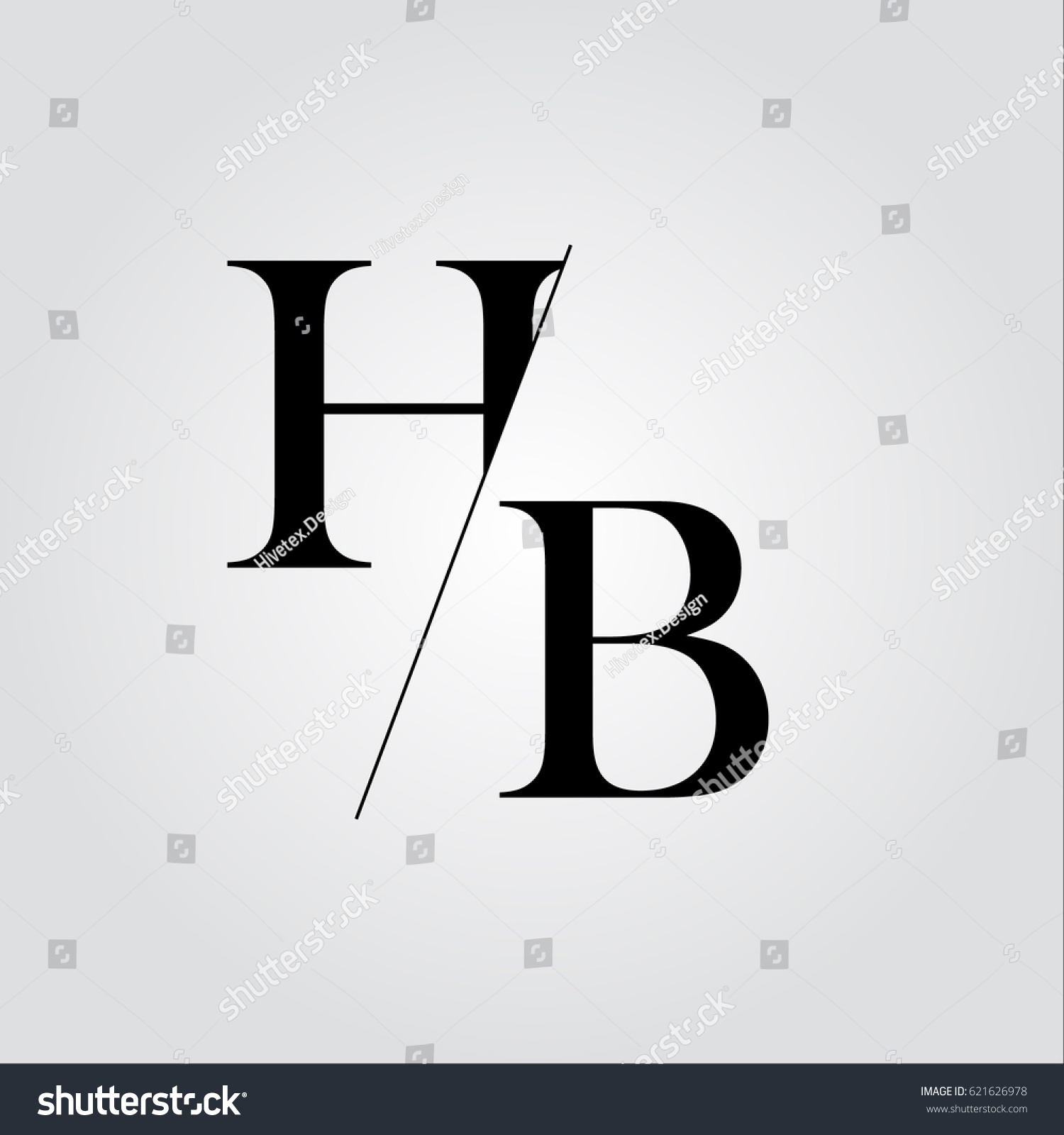 Hb Logo Stock Vector (Royalty Free) 621626978