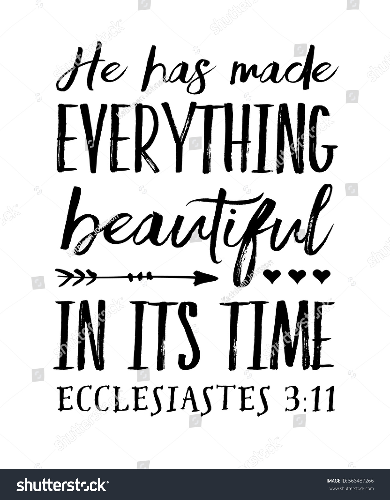 He Has Made Everything Beautiful Time Stock Vector Royalty Free