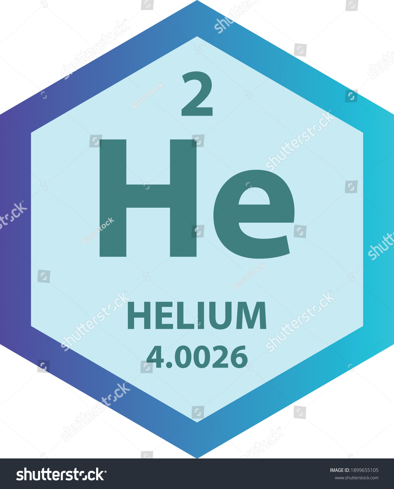 He Helium Noble Gas Chemical Element Stock Vector (Royalty Free) 1899655105