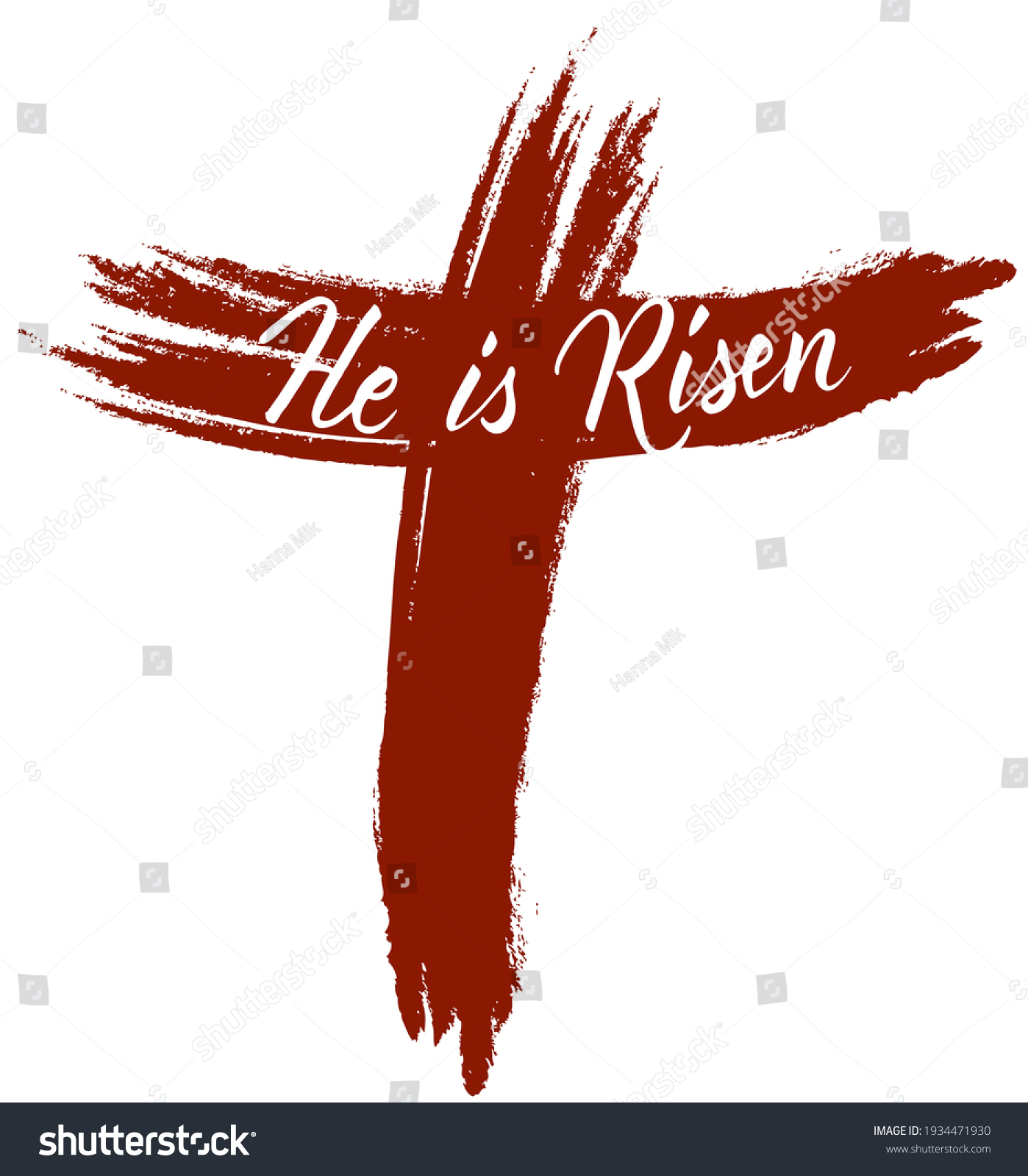 He Risen Easter Holiday Calligraphy Lettering Stock Vector Royalty Free 1934471930 Shutterstock 