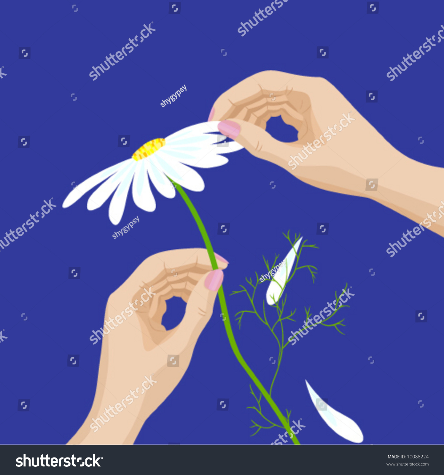 He Loves Me He Loves Me Stock Vector Royalty Free 10088224