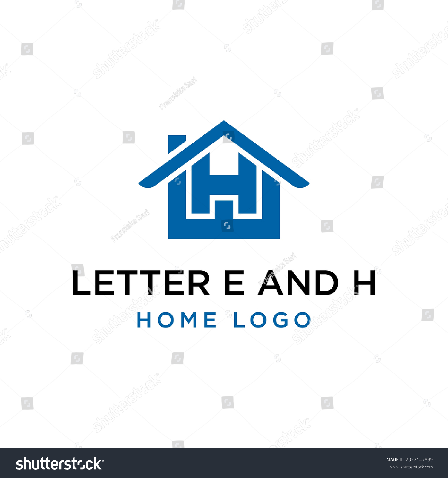 He Eh Initial House Logo Stock Vector (Royalty Free) 2022147899 ...