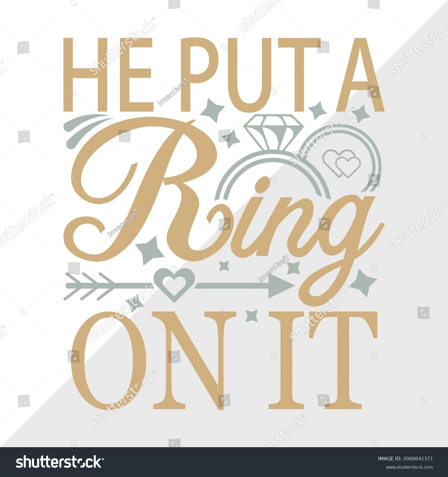 SVG of He Put A Ring On It Printable Vector Illustration svg