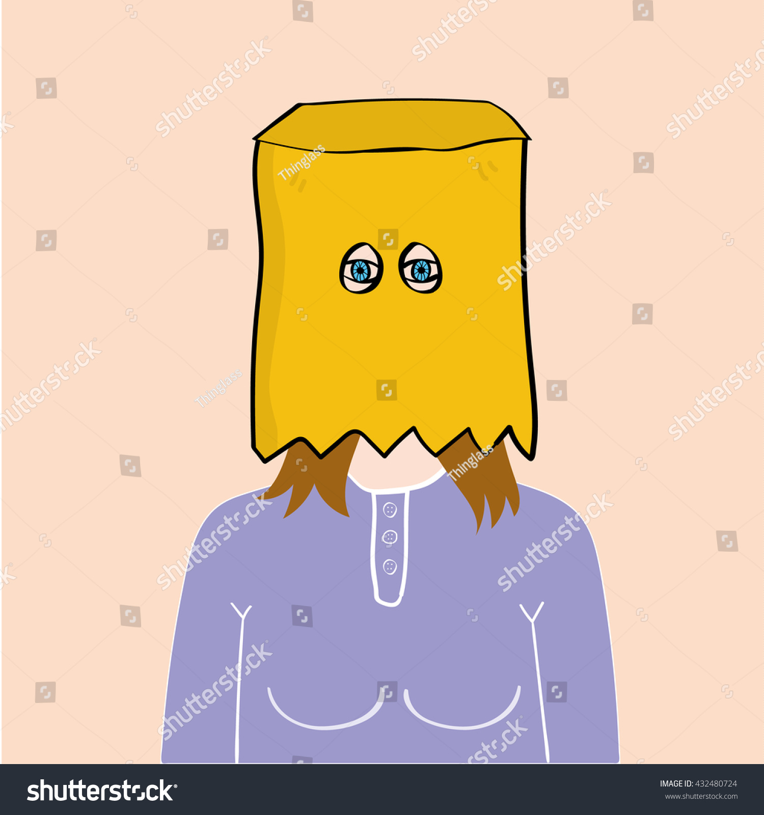 Paper bag head Stock Illustrations, Images & Vectors Shutterstock