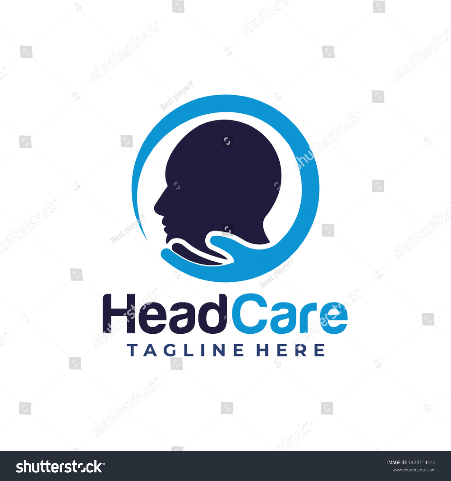 Head Care Logo Humanity Vector Stock Vector (Royalty Free) 1423714442