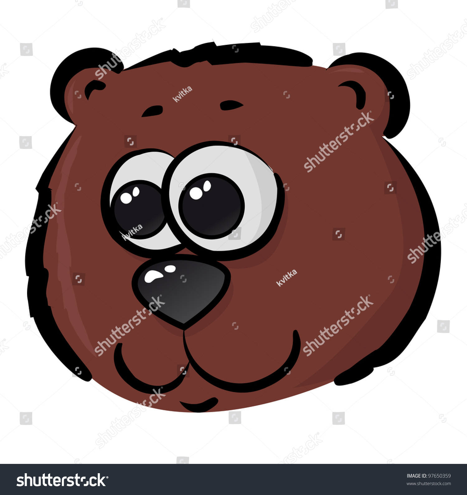 Head Of Bear, Cartoon, Icon,Doodle Stock Vector Illustration 97650359 ...