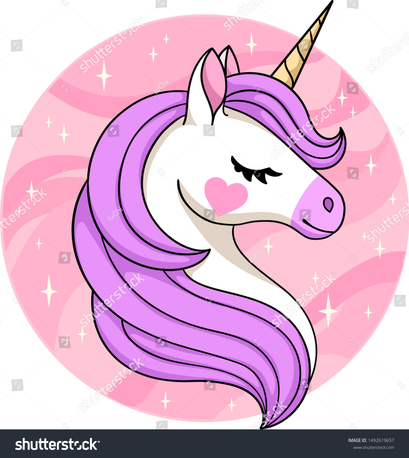 Unicorn Closed Eyes Images Stock Photos Vectors Shutterstock