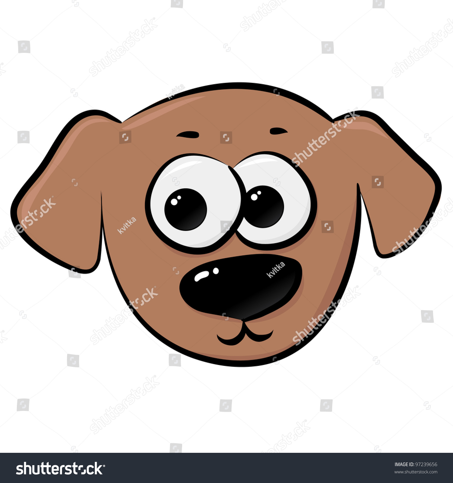 Head Dog Cartoon Icondoodle Stock Vector 97239656 - Shutterstock