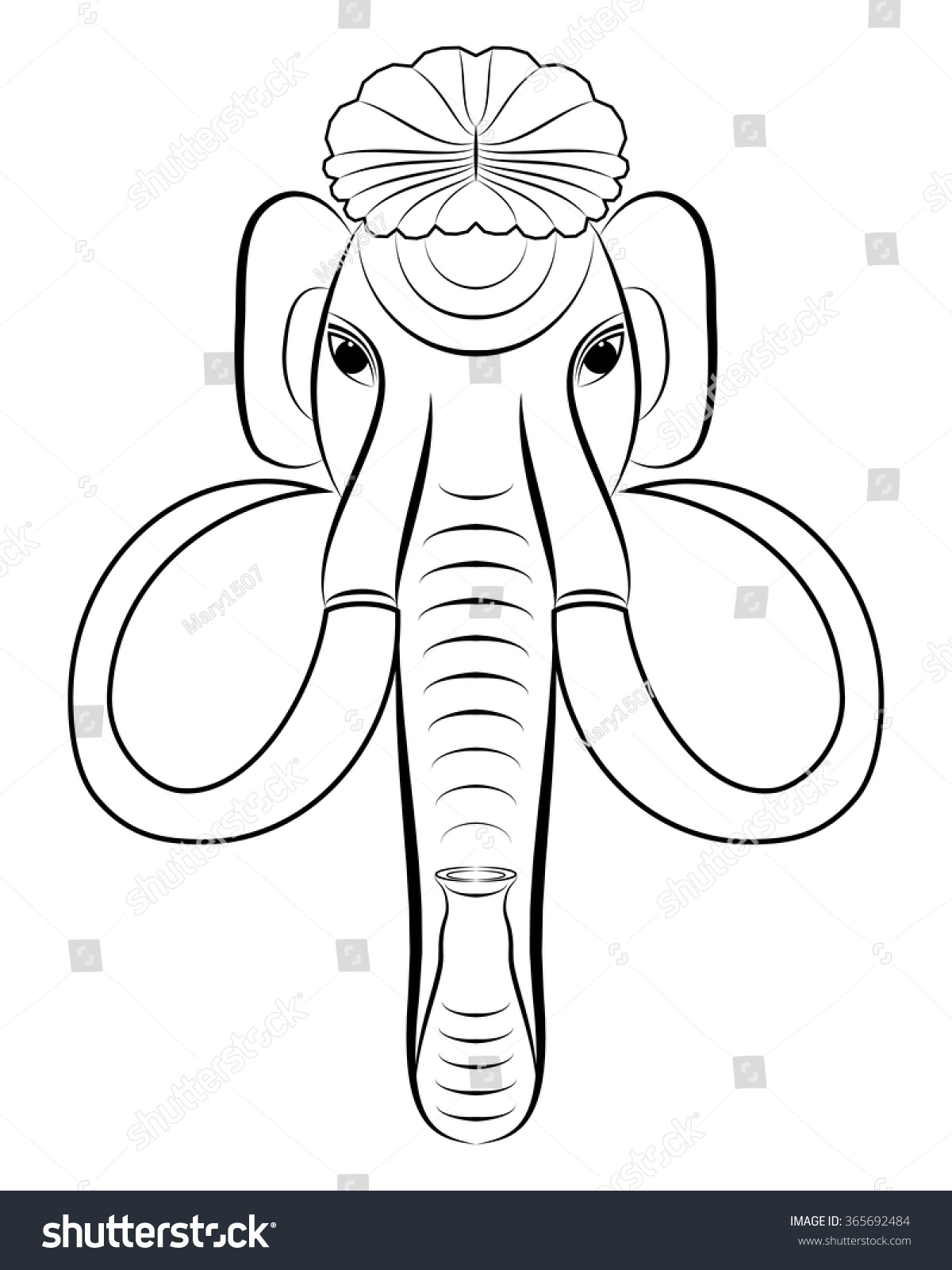 head mammoth line icon tattoo design stock vector 365692484 head mammoth line icon tattoo design stock vector 365692484