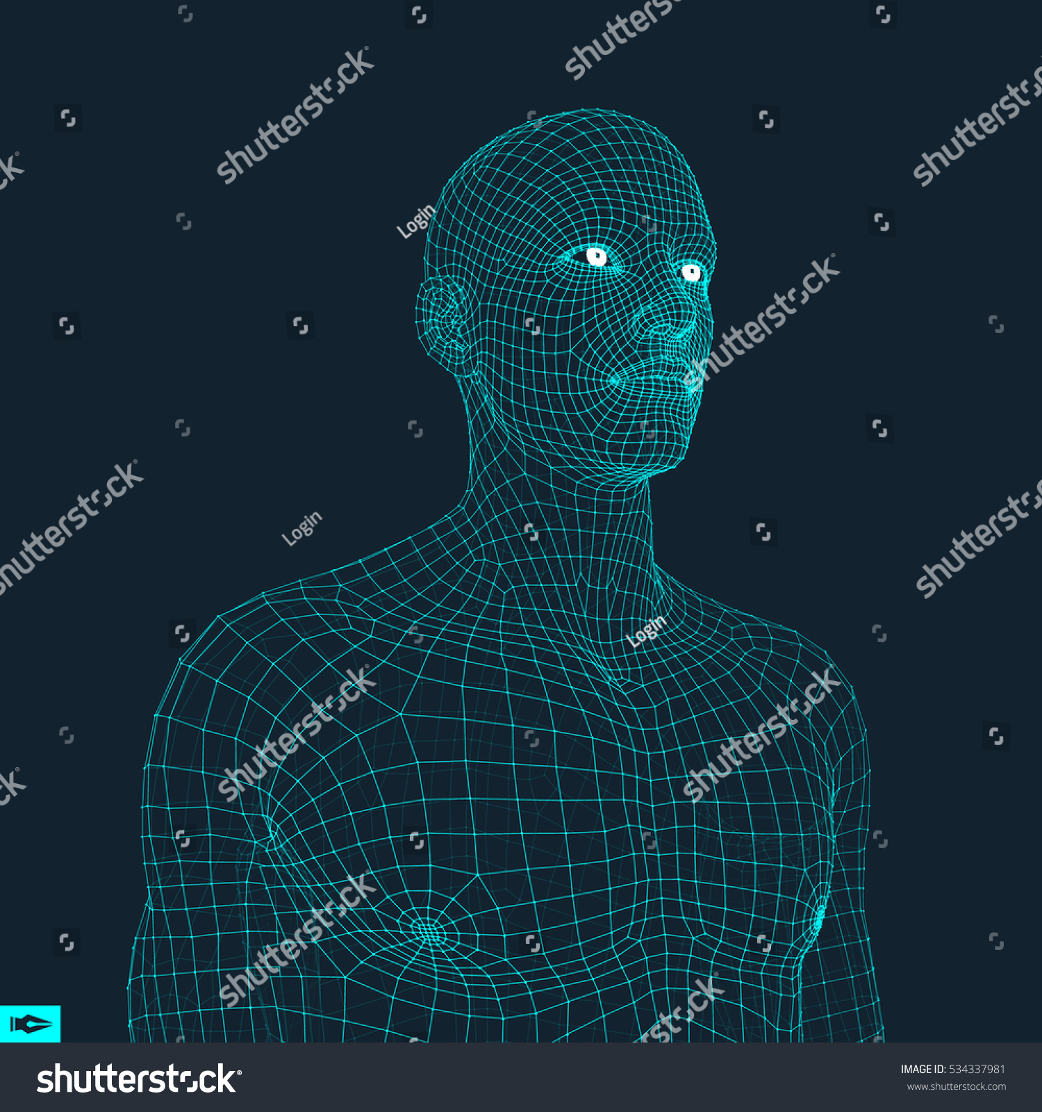 Head Person 3d Grid Geometric Face Stock Vector (Royalty Free ...