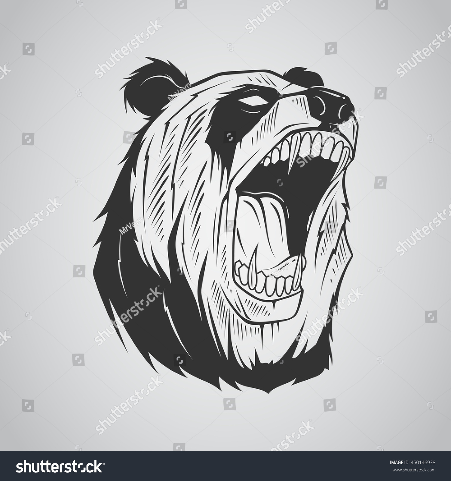 Head Panda Illustration Stock Vector 450146938 Shutterstock