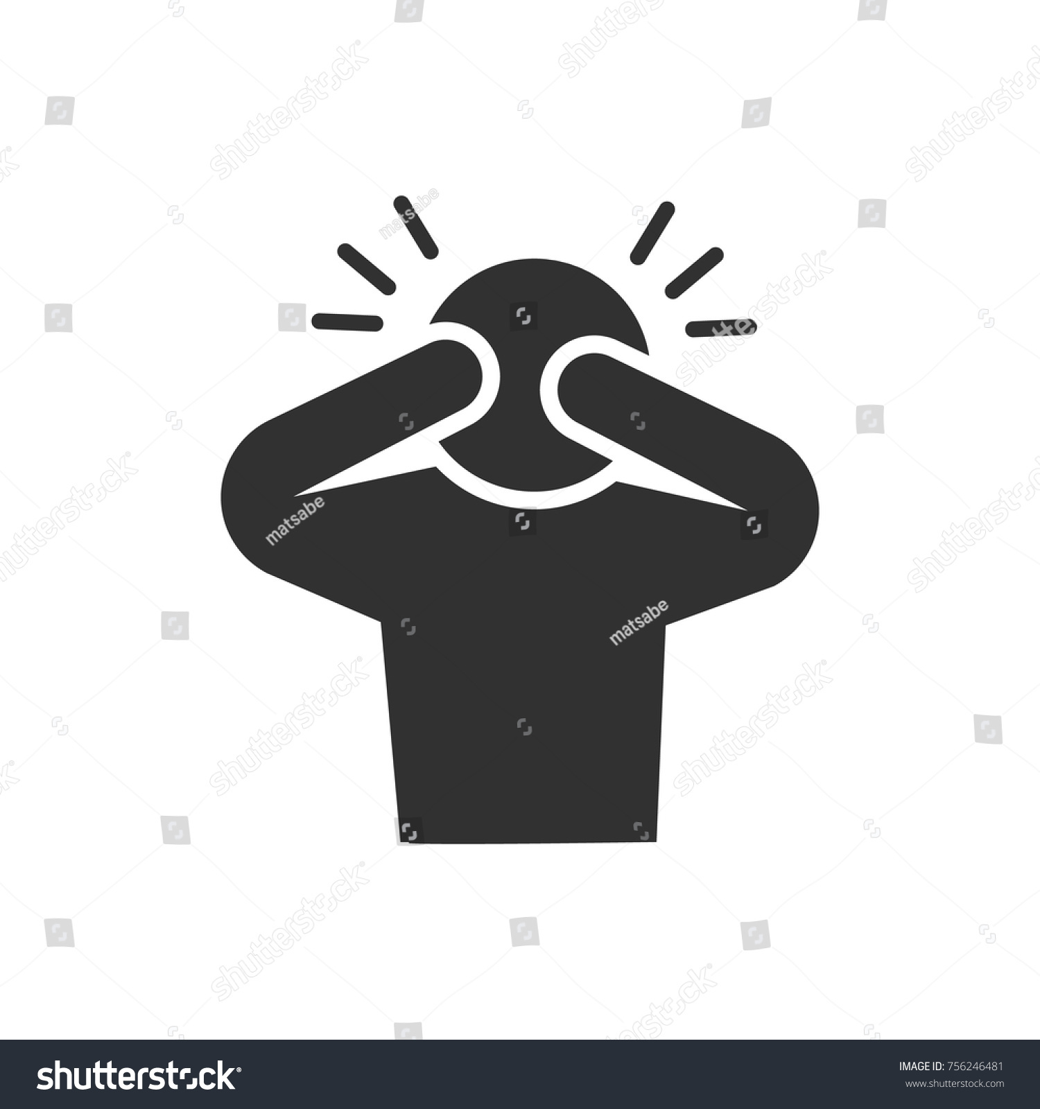 Hands On Head Worried On White Images Stock Photos Vectors Shutterstock