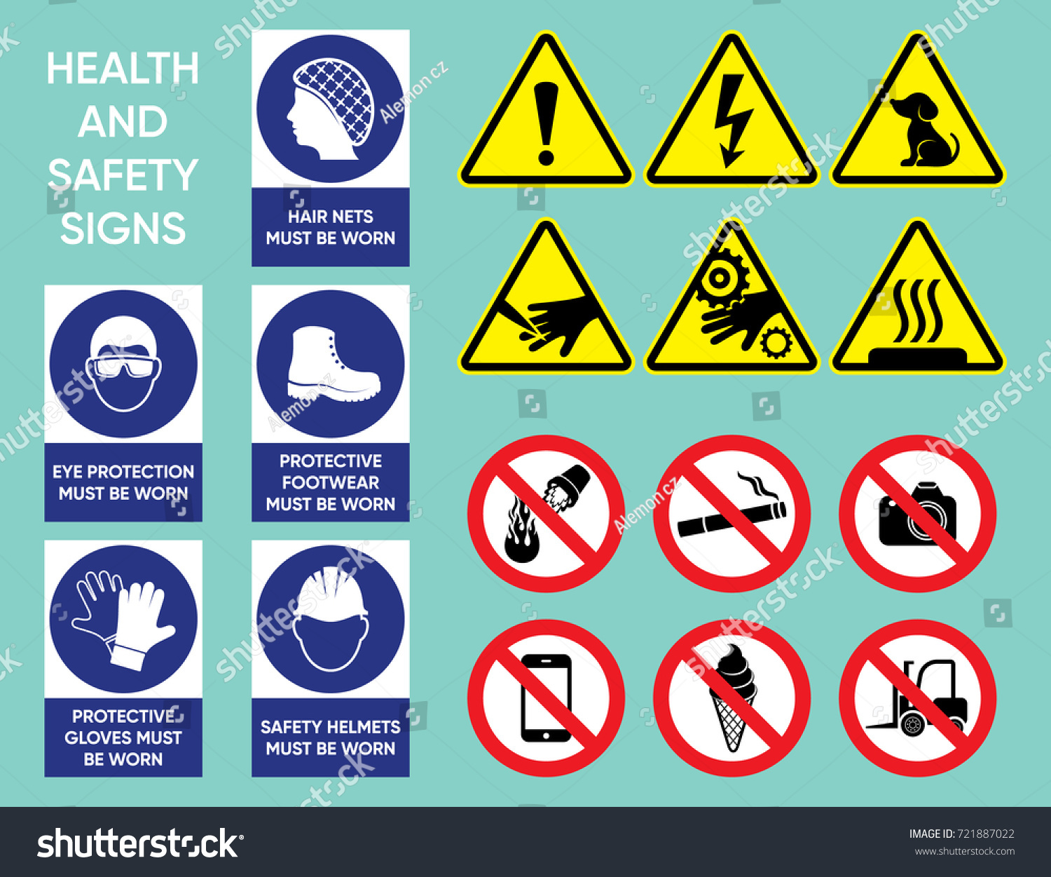 health-safety-signs-big-vector-collection-stock-vector-royalty-free