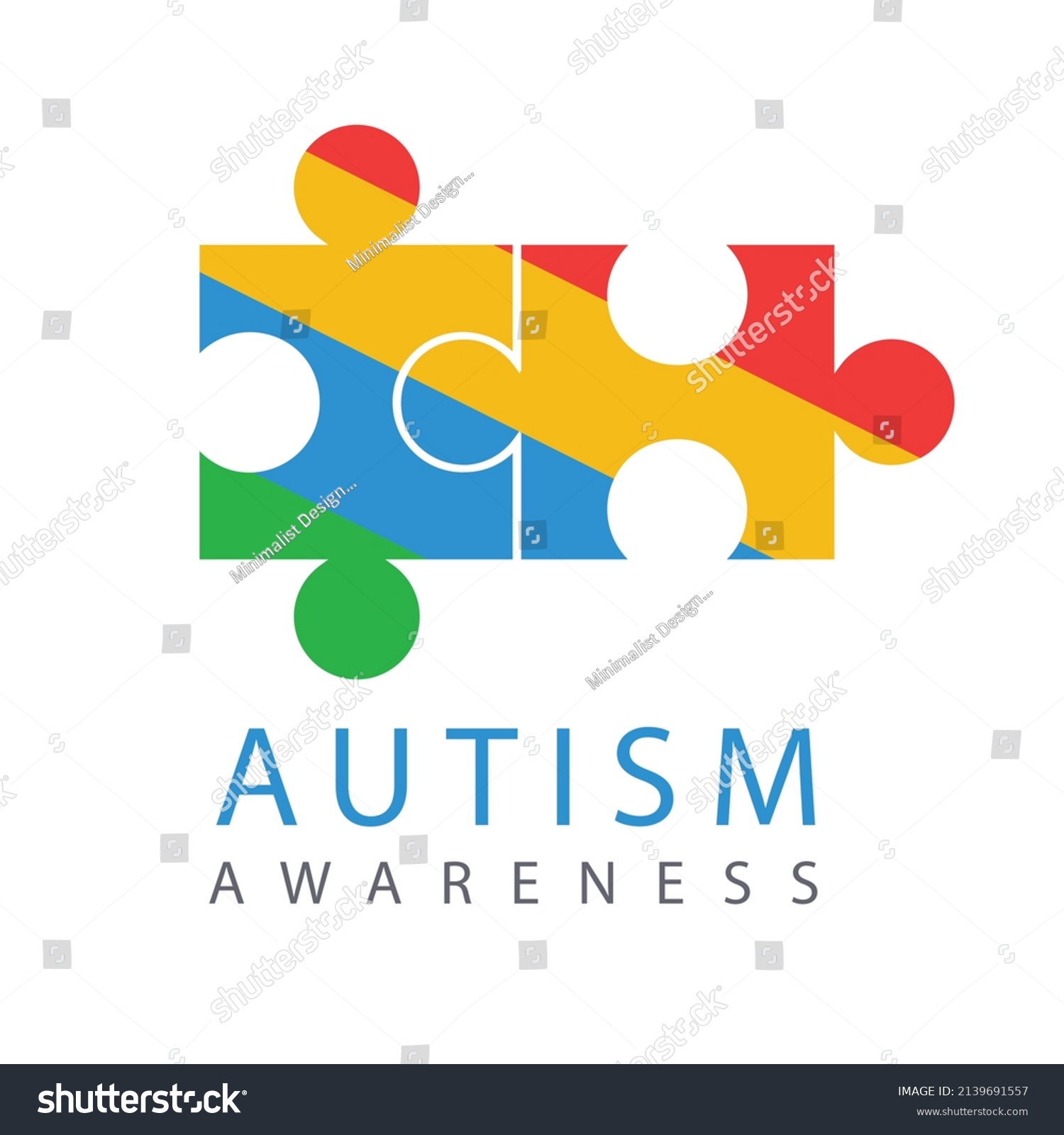 Health Flat Design Autism Logo Template Stock Vector (Royalty Free