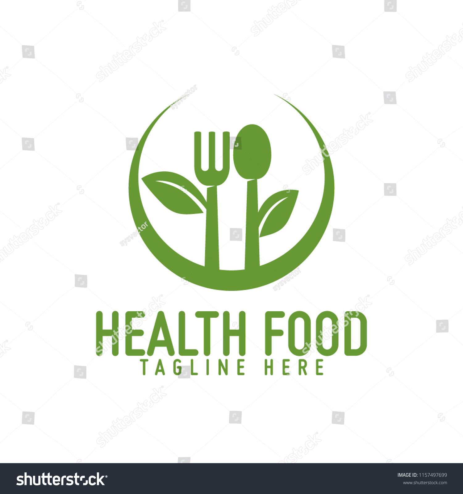 Health Food Logo Design Illustration Stock Vector (Royalty Free) 1157497699