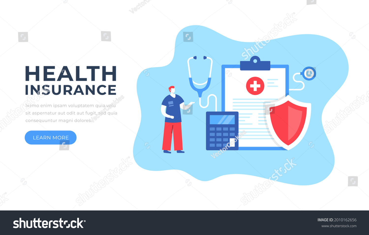 Health Insurance Doctor Clipboard Insurance Claim Stock Vector (Royalty ...