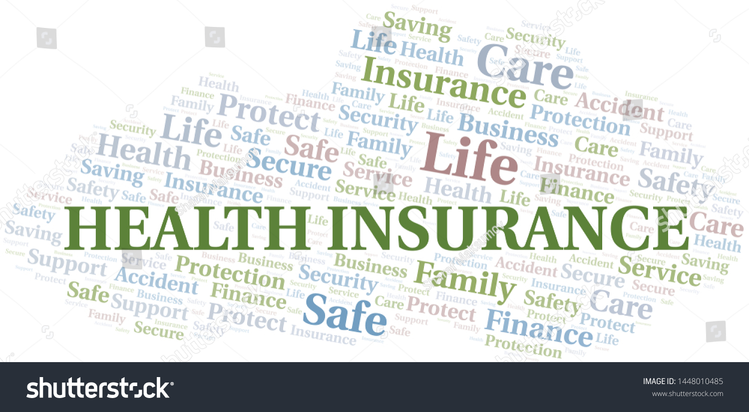 Health Insurance Word Cloud Vector Made Stock Vector (Royalty Free ...