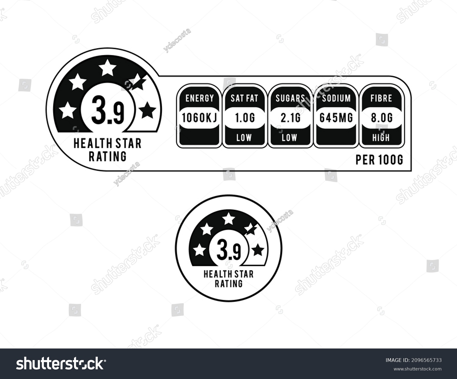 health-star-rating-system-chart-vector-stock-vector-royalty-free-2096565733-shutterstock