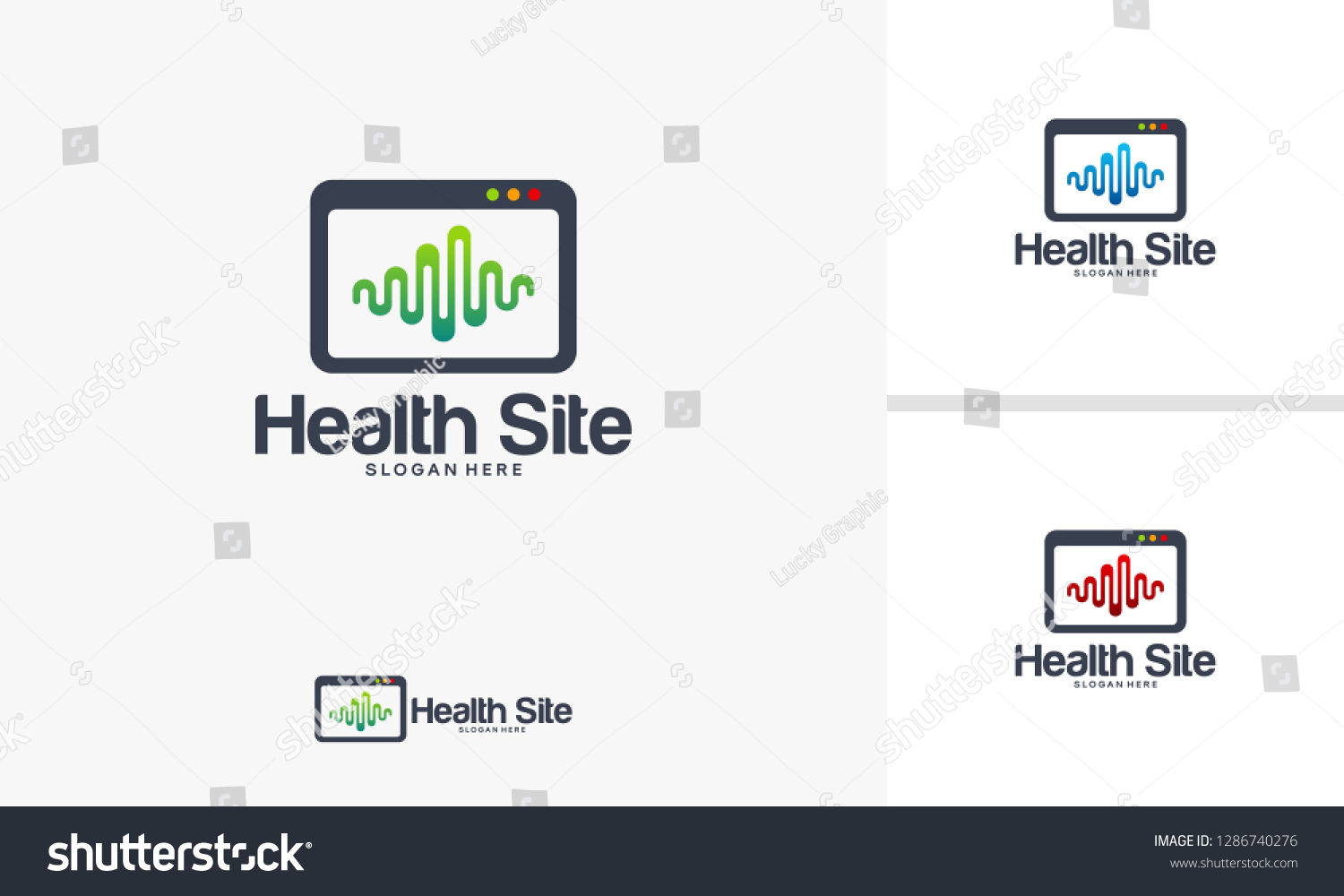 Health Website Logo Designs Concept Medical Stock Vector Royalty Free