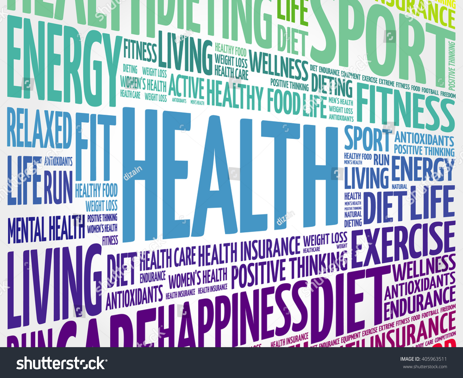 Health Word Cloud Background Health Concept Stock Vector (Royalty Free ...