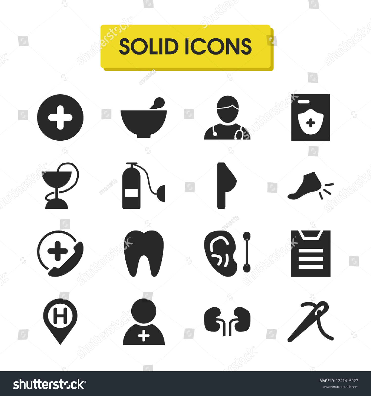 Healthcare Icons Set Paramedic Pharmacy Pinpoint Stock Vector Royalty Free