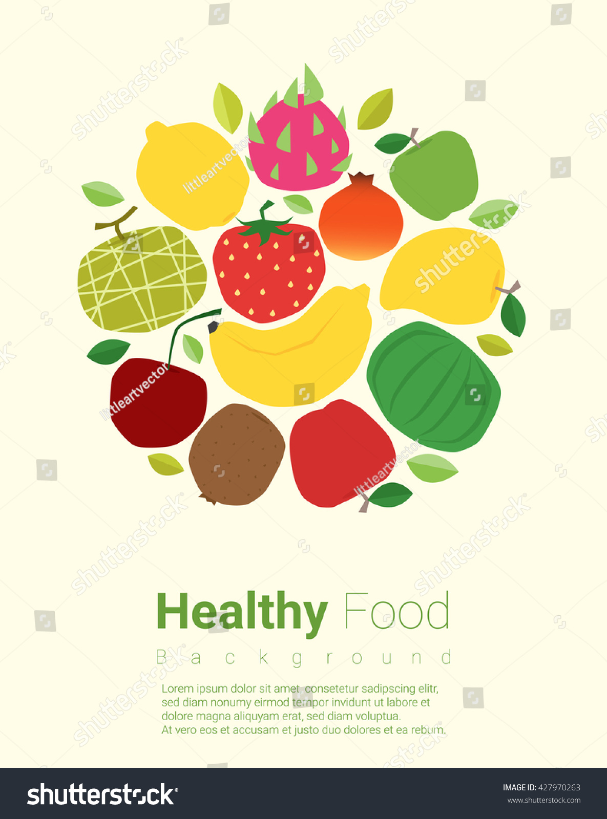 Healthy Food Background Vector