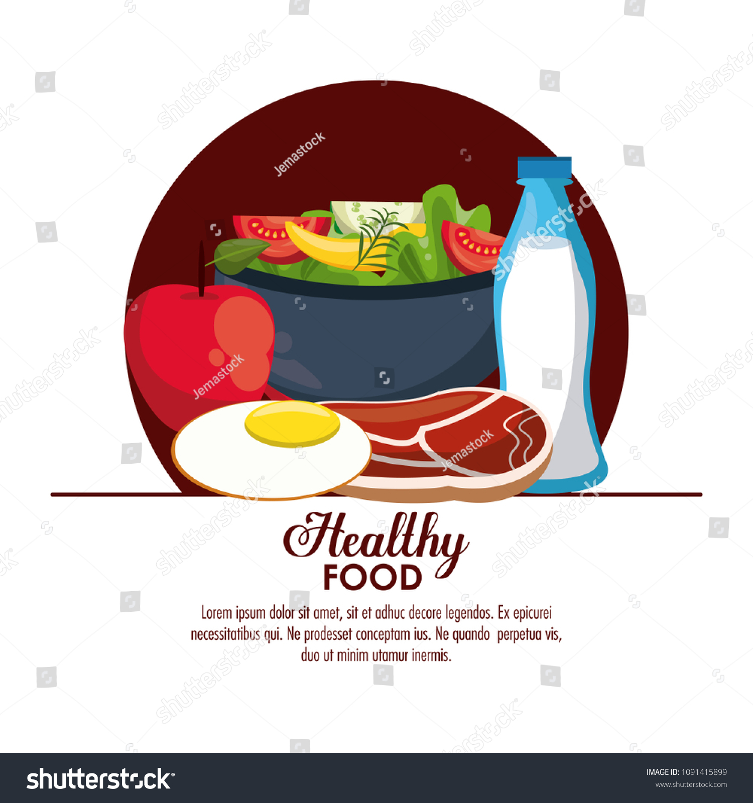 Healthy Food Infographic Stock Vector Royalty Free 1091415899 9651