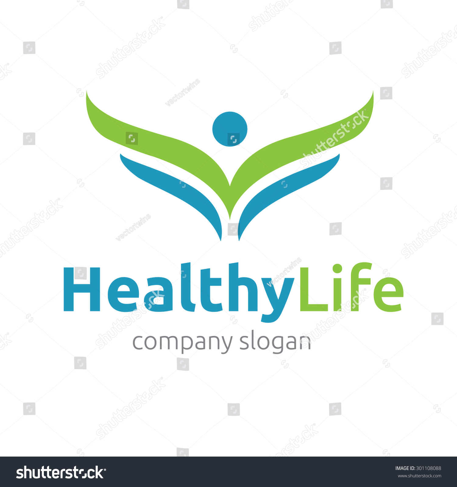 Healthy Life Vector Logo Template Stock Vector (Royalty Free) 301108088 ...