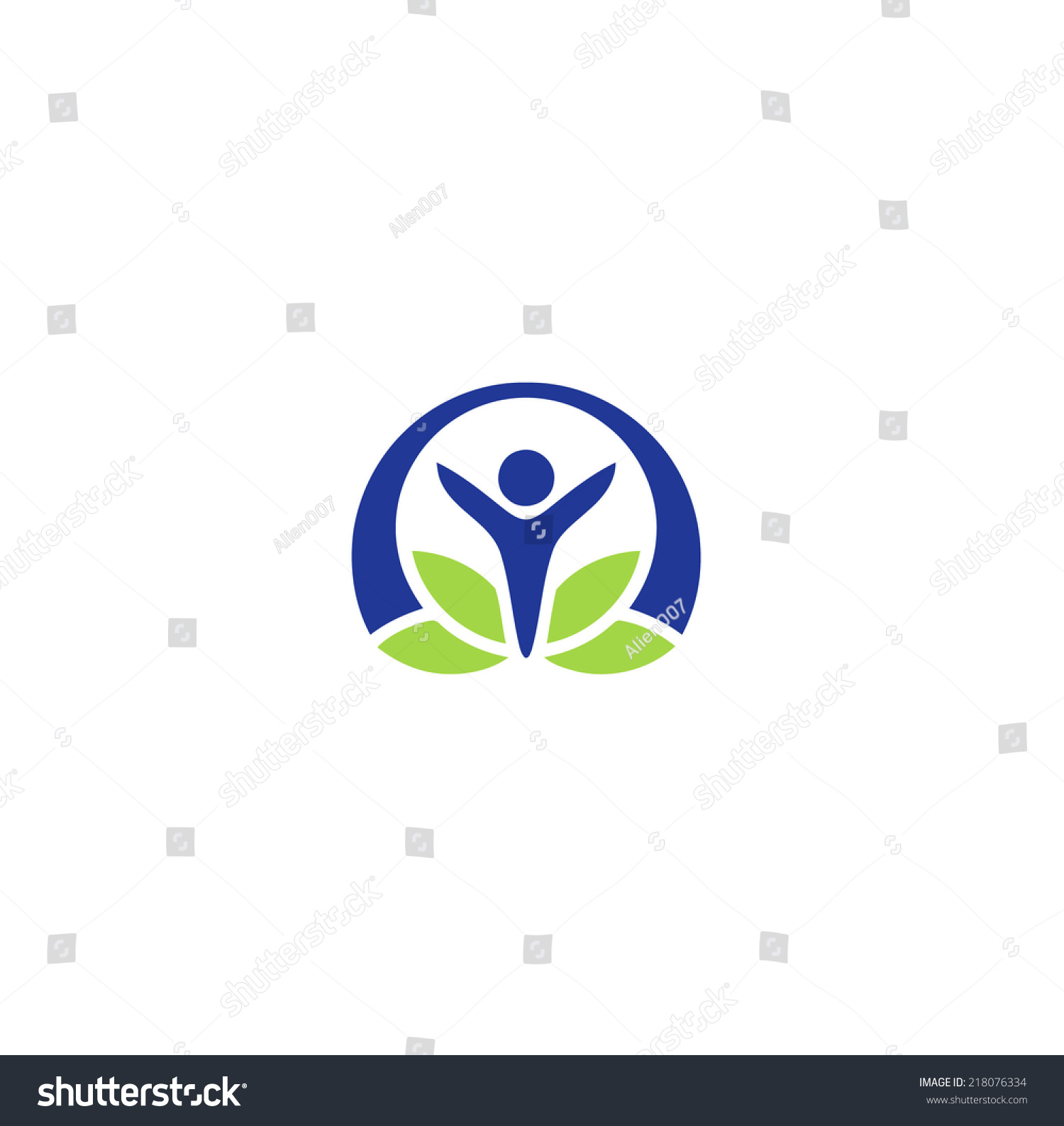 Healthy Living Vector Logo Stock Vector 218076334 - Shutterstock