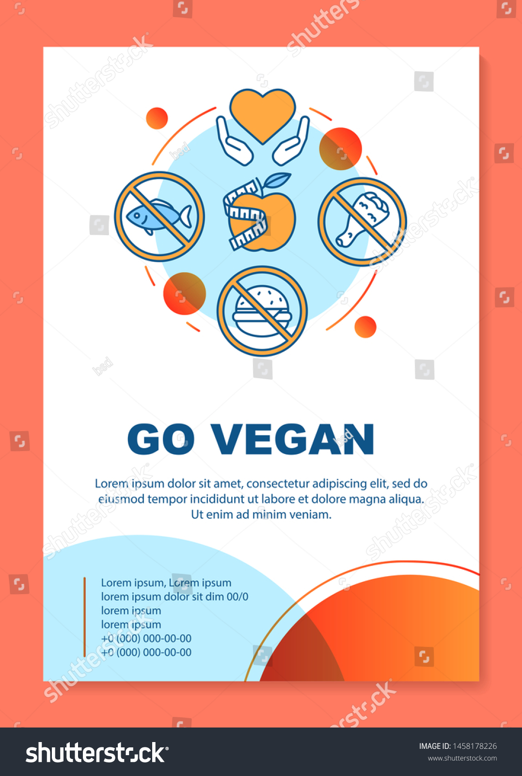 Healthy Nutrition Brochure Template Layout Go Stock Vector Intended For Nutrition Brochure Template