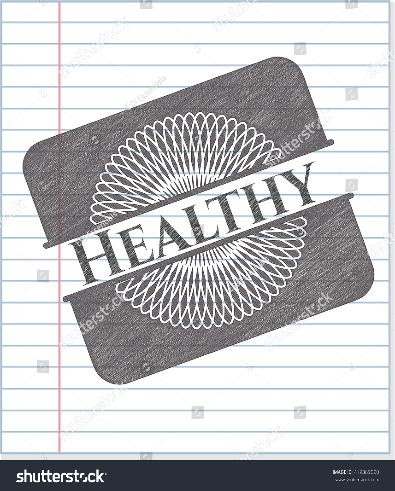 Healthy Pencil Effect Stock Vector (Royalty Free) 419389090 | Shutterstock